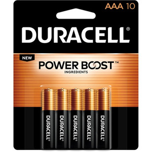 Duracell Coppertop Alkaline AAA Battery 10-Packs - For Multipurpose - AAA - 1.5 V DC - 10/Pack