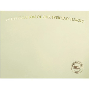 St. James Premium-Weight Certificates - 65 lb Basis Weight - "Everyday Heroes" - 8.5" Width x 11" Length - Inkjet, Laser Compatible - Ivory, Gold Foil