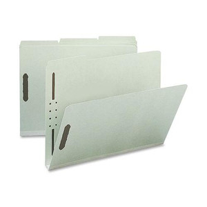 Nature Saver Pressboard Fastener Folder,1 Exp,1/3 Tab,Letter,25/BX,GYGN (NATSP17216) View Product Image