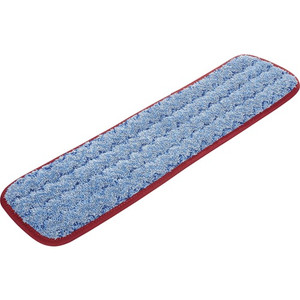 Rubbermaid Commercial Hygen 18" Microfiber Wet Pad - 18" Width - MicroFiber - (RCPQ410REDCT)