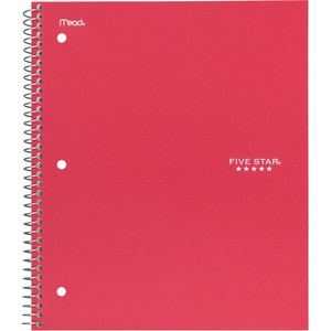 Mead 1-Subject Notebook, 8"x10-1/2", Red (MEA72017) Product Image 