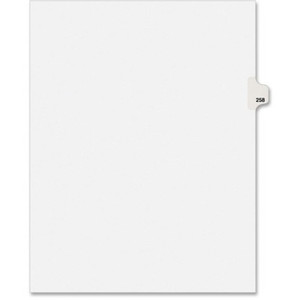 Avery Dividers, "258", Side Tab, 8-1/2"x11", 25/PK, White (AVE82474) View Product Image
