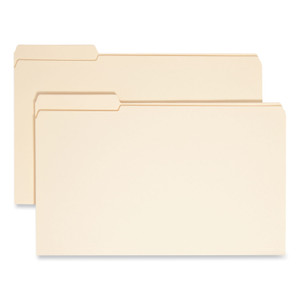 Smead Reinforced Tab Manila File Folders, 1/3-Cut Tabs: Left Position, Legal Size, 0.75" Expansion, 11-pt Manila, 100/Box