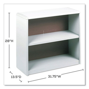 Safco ValueMate Economy Bookcase, Two-Shelf, 31.75w x 13.5d x 28h, Gray