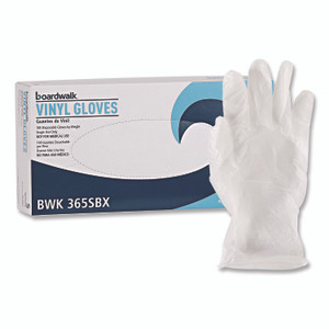 Boardwalk General Purpose Vinyl Gloves, Powder/Latex-Free, 2.6 mil, Small, Clear, 100/Box