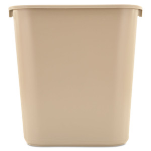 Rubbermaid Commercial Deskside Plastic Wastebasket, 7 gal, Plastic, Beige (RCP295600BG) View Product Image