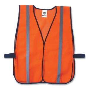 ergodyne GloWear 8020HL Non-Certified Standard Vest, Polyester, One Size Fits Most, Orange