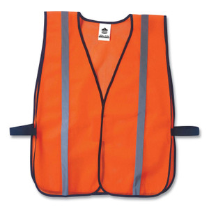 ergodyne GloWear 8020HL Non-Certified Standard Vest, Polyester, One Size Fits Most, Orange, Ships in 1-3 Business Days (EGO20030) View Product Image