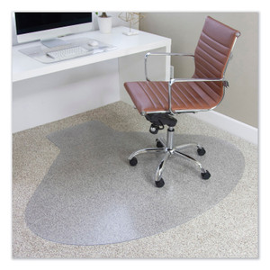 ES Robbins EverLife Chair Mats for Medium Pile Carpet, Contour, 66 x 60, Clear