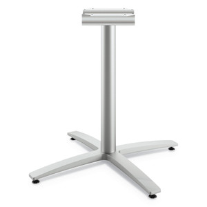 HON Between Seated-Height X-Base for 30" to 36" Table Tops, 26.18w x 29.57h, Silver