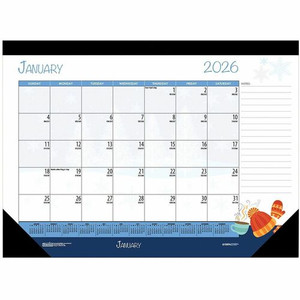 House of Doolittle Monthly Deskpad Calendar Seasonal Holiday Depictions 22 x 17 Inches - Julian Dates - Monthly - 12 Month - January 2026 to December 2026 - 1 Month Single Page Layout