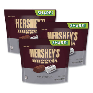 Hershey's Nuggets Share Pack, Milk Chocolate, 10.2 oz Bag, 3/Pack