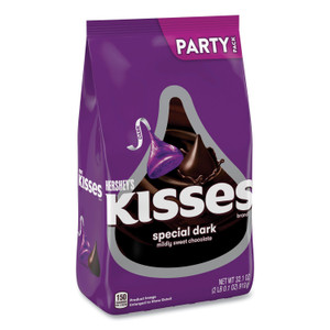 Hershey's KISSES Special Dark Chocolate Candy, Party Pack, 32.1 oz Bag