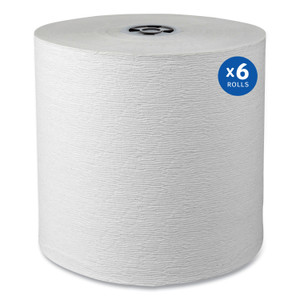 Kleenex Hard Roll Paper Towels with Premium Absorbency Pockets with Colored Core, Gray Core, 1-Ply, 7.5" x 700 ft, White, 6 Rolls/CT Kleenex Hard Roll Paper Towels with Premium Absorbency Pockets with Colored Core, Gray Core, 1-Ply, 7.5" x 700 ft, White, 6 Rolls/CT