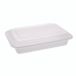Pactiv Evergreen Newspring VERSAtainer Microwavable Containers, Base/Lid Combo, 8.8 x 6 x 2, White/Clear, Plastic, 150/Carton Pactiv Evergreen Newspring VERSAtainer Microwavable Containers, Base/Lid Combo, 8.8 x 6 x 2, White/Clear, Plastic, 150/Carton