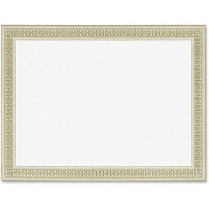 Geographics Flourish Gold Foil Award Certificates - 24 lb Basis Weight - 8.5" Width x 11" Length - Inkjet, Laser Compatible - White Border - Parchment Paper
