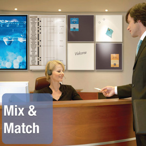 Vertical Matrix Employee Tracking Board, 11 X 16, Aluminum Frame (QRT33703)