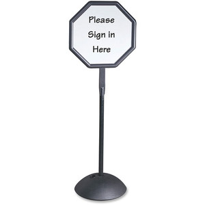 Safco Write Way Dual-sided Directional Sign - 22.5" Width x 65" Height x 18" Depth - Octagonal Shape - Both Sides Display, Magnetic, Durable - Indoor, Outdoor, Office - Steel