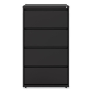 Alera Lateral File, 4 Legal/Letter-Size File Drawers, Black, 30" x 18.63" x 52.5" Alera Lateral File, 4 Legal/Letter-Size File Drawers, Black, 30" x 18.63" x 52.5"