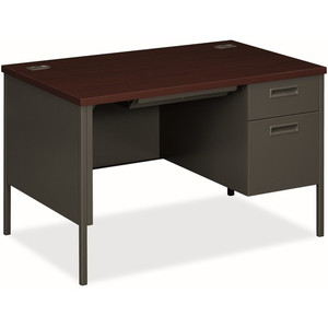HON Metro Classic HP3251R Pedestal Desk - 29.5" Height x 48" Width x 30" Depth - 3 x Box, File Drawer(s)Right Side - Square Edge - Finish: Charcoal