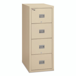 FireKing Patriot by FireKing Insulated Fire File, 1-Hour Fire Protection, 4 Legal/Letter File Drawers, Parchment, 17.75 x 25 x 52.75