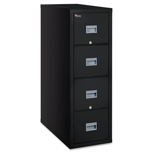 FireKing Patriot by FireKing Insulated Fire File, 1-Hour Fire Protection, 4 Legal-Size File Drawers, Black, 20.75" x 31.63" x 52.75"