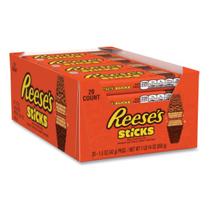 Reese's STICKS Wafer Bar, 1.5 oz Bar, 20 Bars/Box