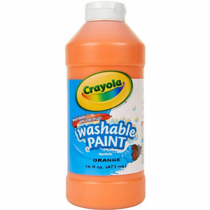 Crayola Washable Paint - 1 Color(s) - Orange - 16 oz - Washable