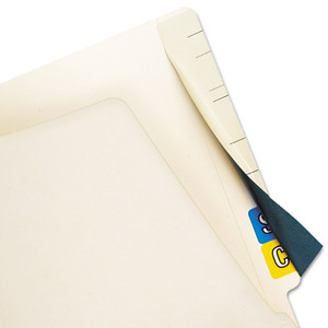 Tabbies Cov'R'Tab Color Code Cover Labels, 2.5 x 8, Manila, 50/Pack Tabbies Cov'R'Tab Color Code Cover Labels, 2.5 x 8, Manila, 50/Pack