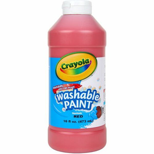 Crayola Washable Paint - 1 Color(s) - Red - 16 oz - Washable
