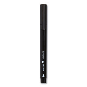 TRU RED Permanent Marker, Pen-Style, Fine Bullet Tip, Black, 5/Pack
