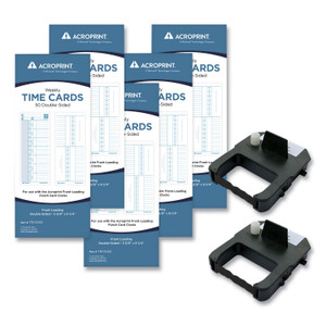 Acroprint EXP250 Accessory Bundle, Weekly, Two Sides, 3.38 x 8.25 (ACPEXP250) View Product Image