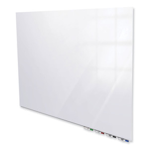 Ghent Aria Low-Profile Frameless Magnetic Glassboard, 48" x 36", White Surface