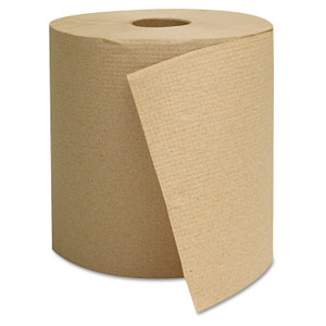 GEN Hardwound Towels, 1-Ply, 800 ft, Brown, 6 Rolls/Carton (GEN1825) View Product Image