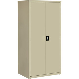 Lorell Fortress Series Storage Cabinet - 36" Width x 24" Depth x 72" Height - 5 x Shelf(ves) - Hinged Door(s) - Sturdy, Recessed Locking Handle, Removable Lock, Durable, Storage Space - Putty