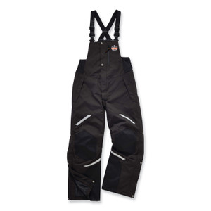 ergodyne N-Ferno 6471 Thermal Bibs with 500D Nylon Shell, 4X-Large, Black