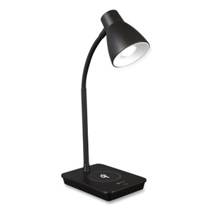 OttLite Wellness Series Infuse LED Desk Lamp with Wireless and USB Charging, 15.5" High, Black