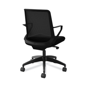 HON Cliq Office Chair, Supports Up to 300 lb, 17" to 22" Seat Height, Black Seat, Black Back, Black Base