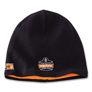 ergodyne N-Ferno 6820 FR Cotton Fleece Knit Hat, One Size Fits Most, Black