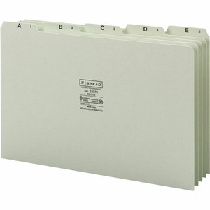 Smead A-Z 1/5 Tab Cut Recycled Legal Pressboard Guides - Assorted Tab(s) - 100% Recycled