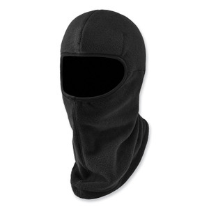 ergodyne N-Ferno 6893Z Balaclava with Zipper for Bump Cap Insert, Polyester Fleece, One Size Fit Most, Black