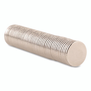 Quartet Matrix Magnets, Circles, Silver, 0.38" Diameter, 50/Pack