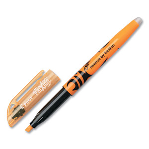 Pilot FriXion Light Erasable Highlighter, Orange Ink, Chisel Tip, Orange/Black Barrel, Dozen
