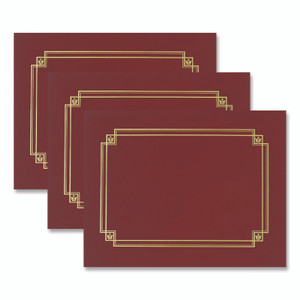Great Papers! Premium Textured Certificate Holder, 12.65 x 9.75, Burgundy, 3/Pack