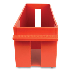 CONTROLTEK Extra-Capacity Coin Tray, Quarters, 1 Compartment, 11.5 x 3.38 x 3.38, Plastic, Orange