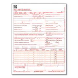 ComplyRight CMS-1500 Health Insurance Claim Form, One-Part (No Copies), 8.5 x 11, 250 Forms Total