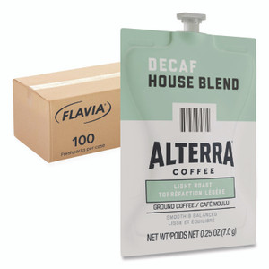 FLAVIA Alterra Decaf House Blend Coffee Freshpack, 100/Carton FLAVIA Alterra Decaf House Blend Coffee Freshpack, 100/Carton