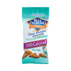 Blue Diamond Oven Roasted Sea Salt Almonds, 0.6 oz Bag, 7 Bags/Box, 6 Box/Carton