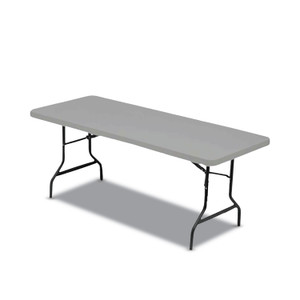 AbilityOne 7105016976846, SKILCRAFT Blow Molded Folding Tables, Rectangular, 72w x 30d x 29h, Gray