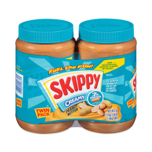 SKIPPY Creamy Peanut Butter, 48 oz Jar, 2/Pack